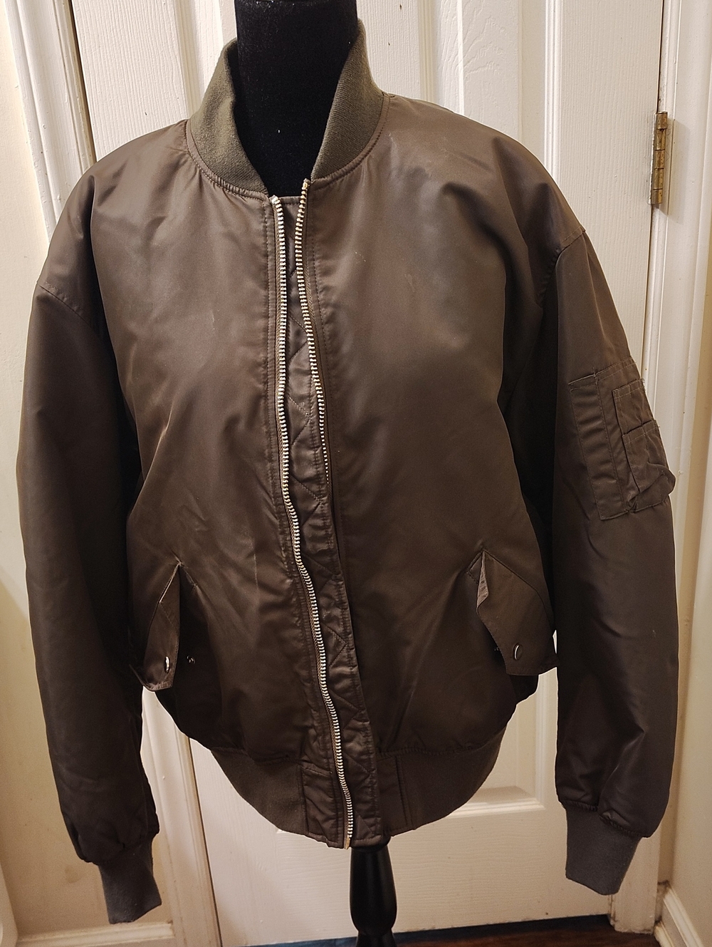 Forever 21 Men's Olive Green Bomber Jacket